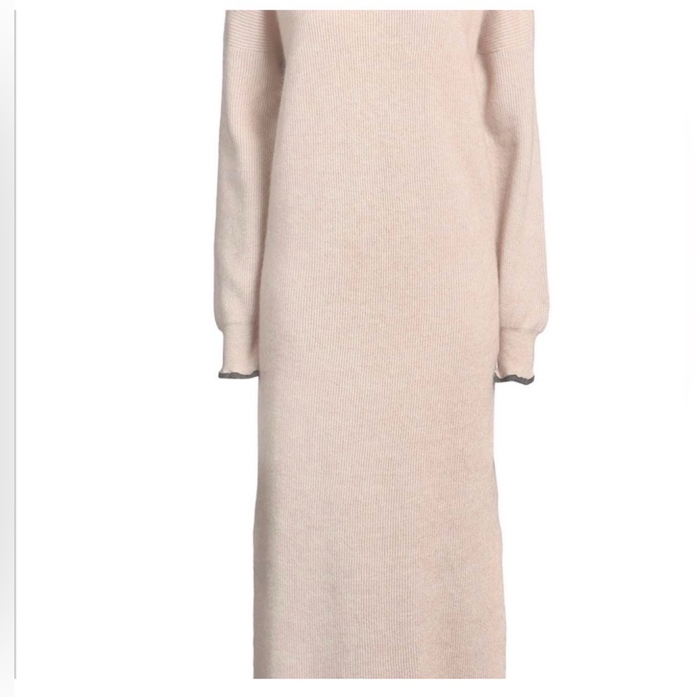 Brunello Cucinelli Taupe Knit Long Sleeve Garment Dress - Brand New with Tags - Picture 8 of 15
